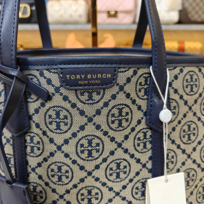 TB Perry T Monogram Triple Compartment - Blue