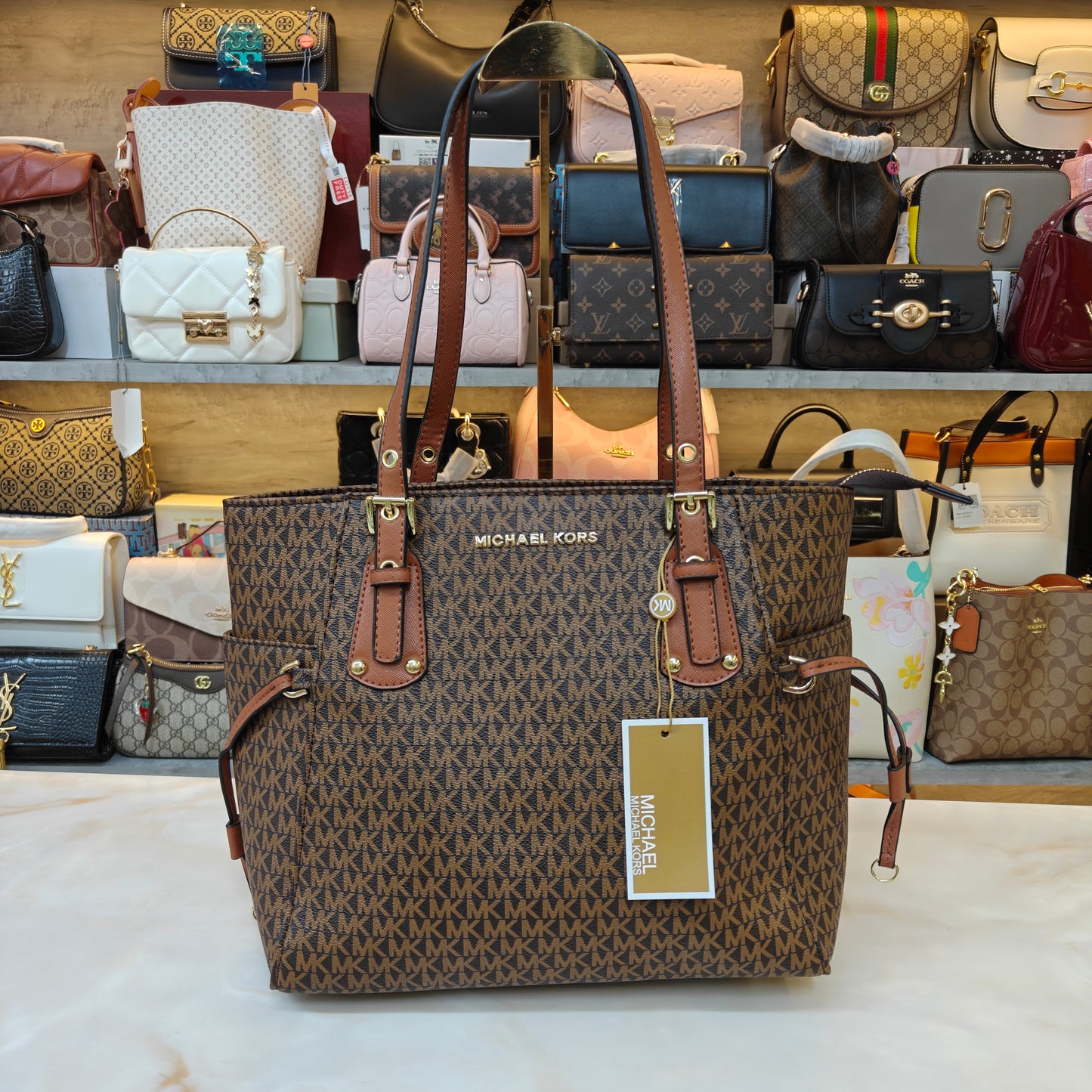 MK 3 Partition Tote Bag - Coffee