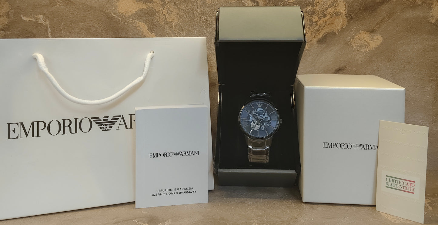 E A Renato Analog Blue Dial Men's