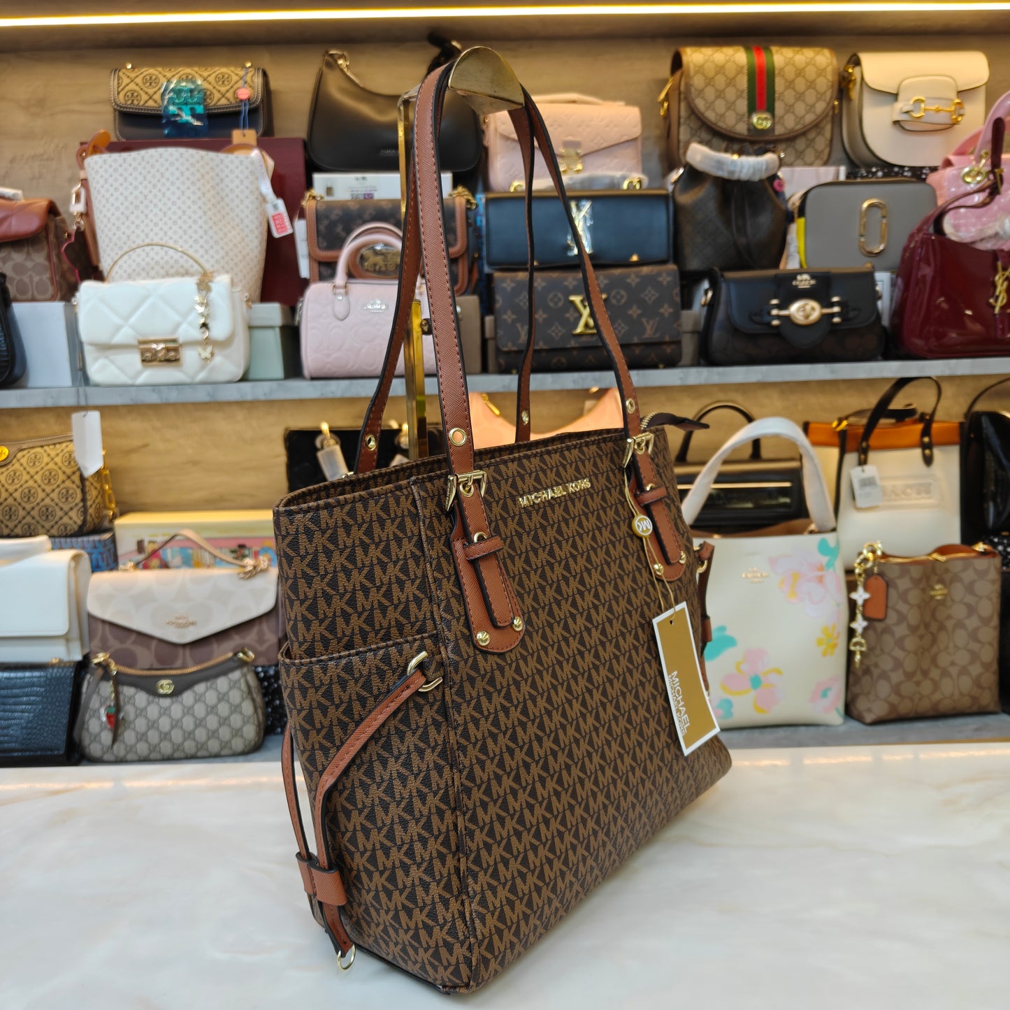 MK 3 Partition Tote Bag - Coffee