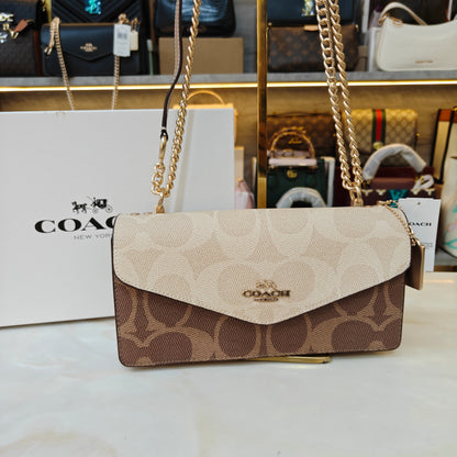 COCH Klare Envelope Sling/Shoulder Bag - Beige Apricot (Ultra Premium)