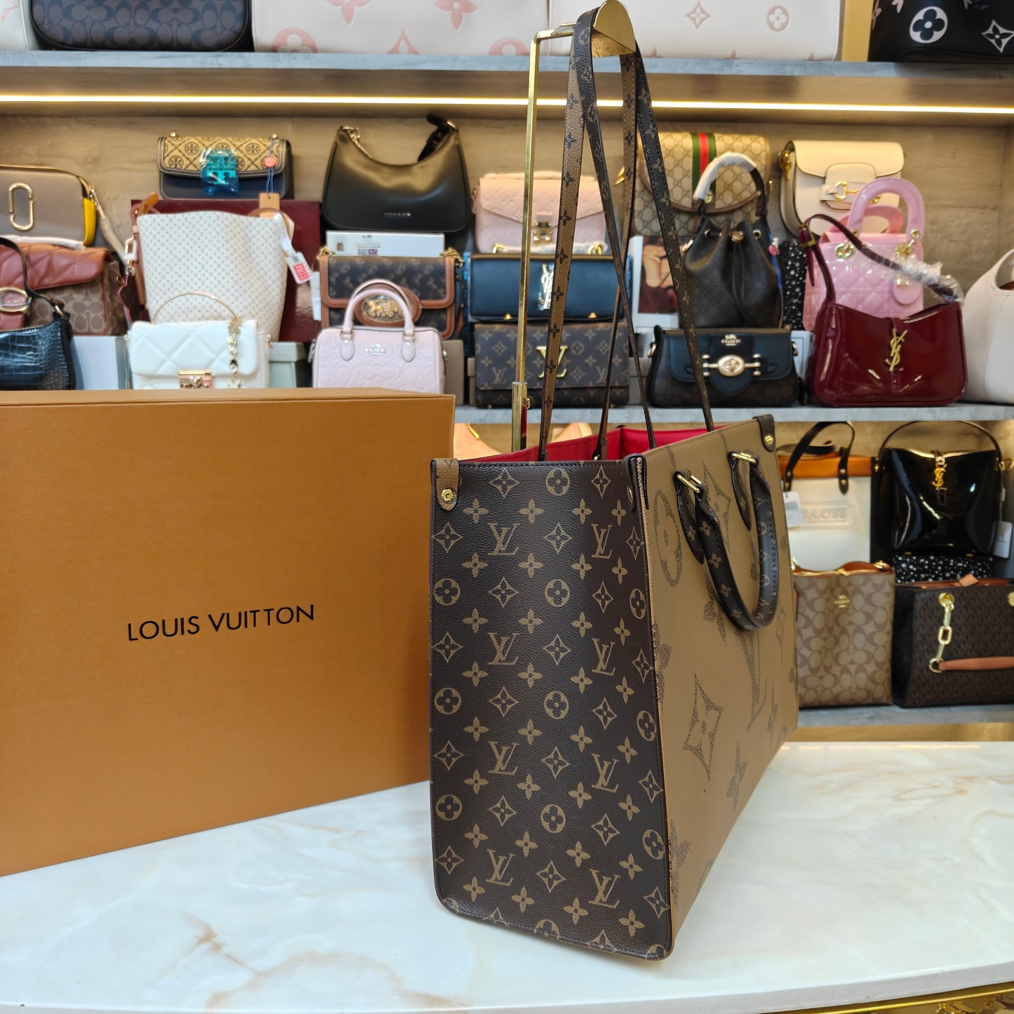 LVB 41cm OTG Large Tote Bag - Coffee (Double Box Ultra Premium)