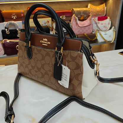 CH Darcie Satchel Bag - White Apricot