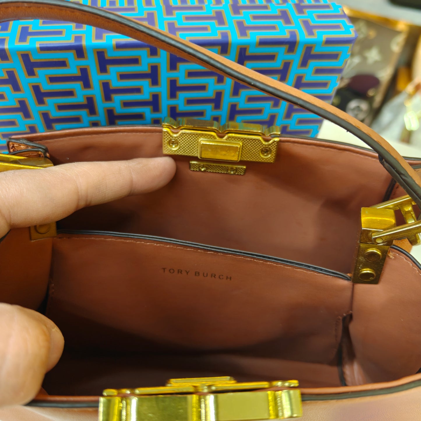 TB Mini Satchel - Tan