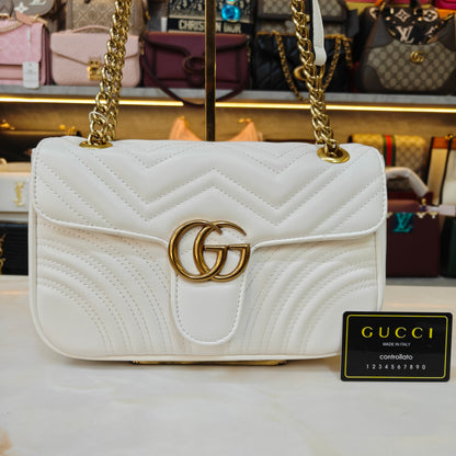 GG Marmont Medium Size (White)