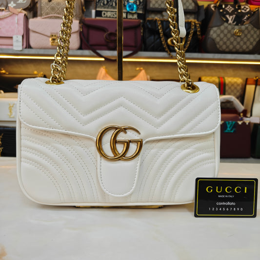 GG Marmont Medium Size (White)