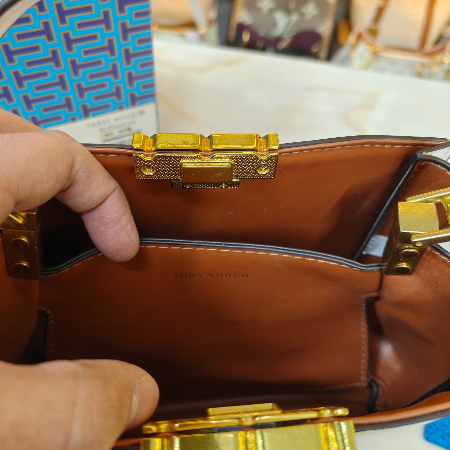 TB Mini Satchel - White