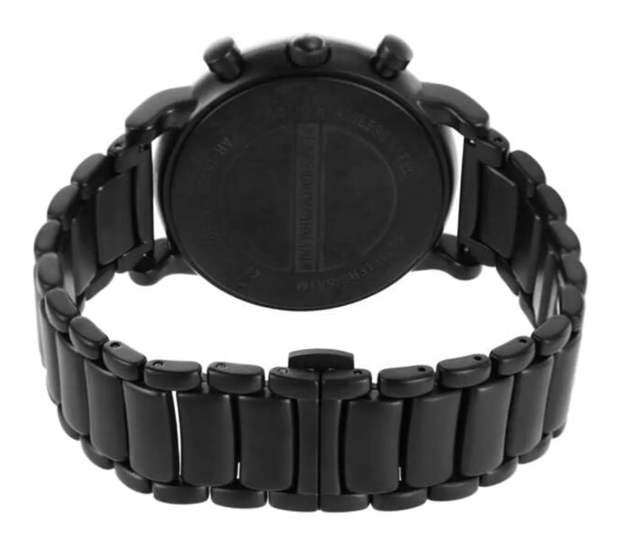 E A Stainless Steel Classic Analog Black Dial Men Watch, Black Band