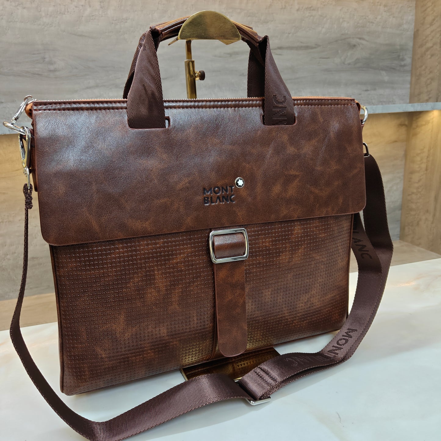 MB Laptop Bag - Brown Colour (Large)