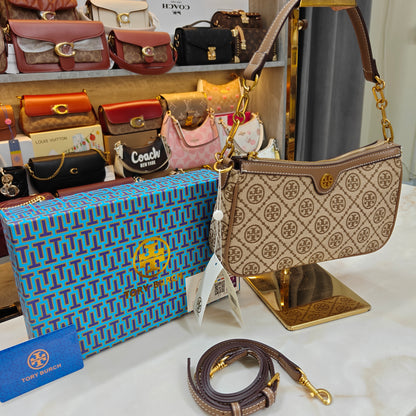 TB22 - Minimalist Jacquard Shoulder Bag in Italian Leather