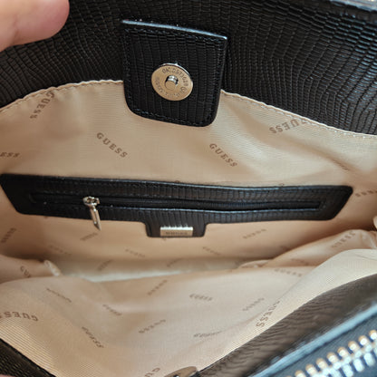 GUESS72 Satchel Bag - Designer Black
