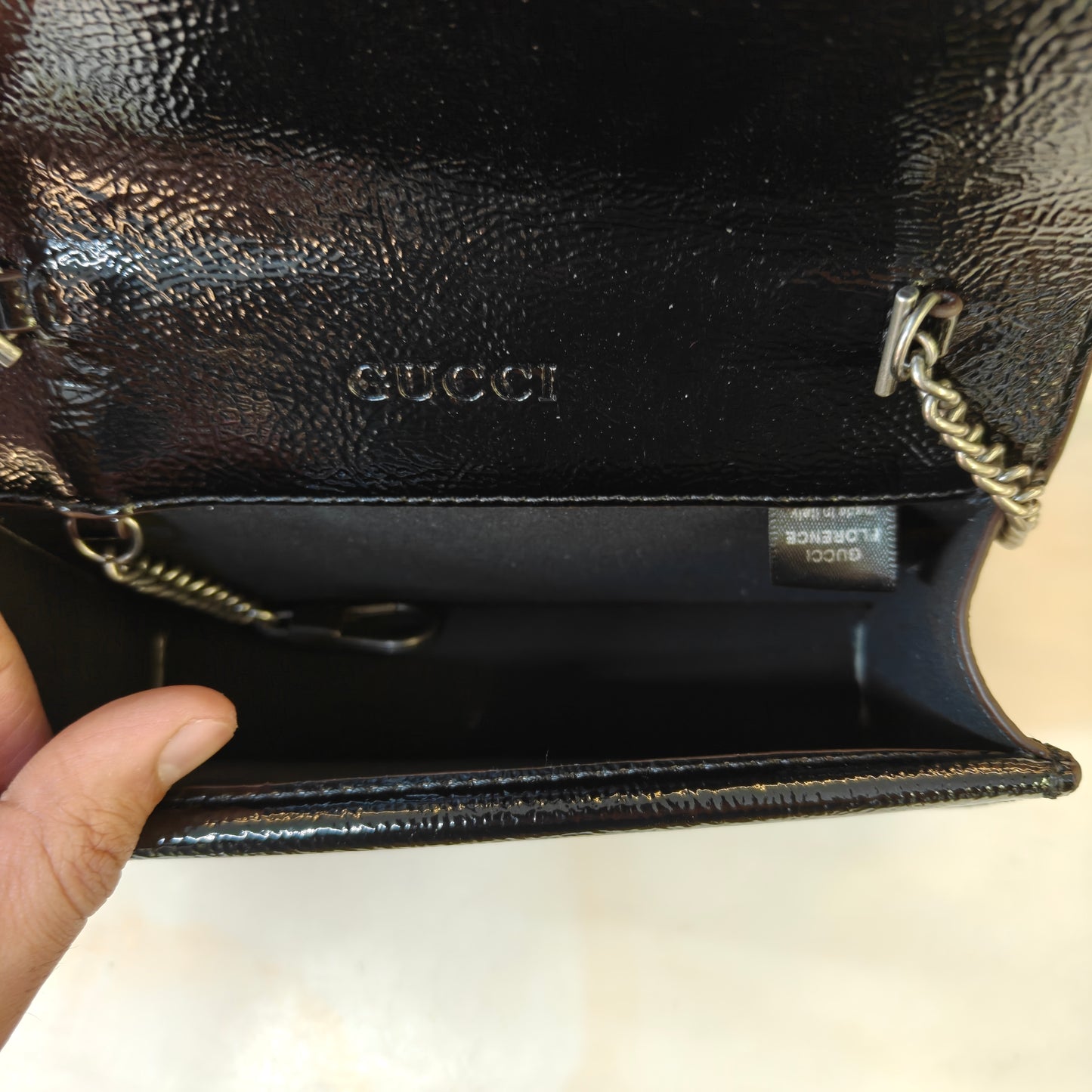 GG90 Diana Crossbody Double Box Packaging - Glossy Black Colour