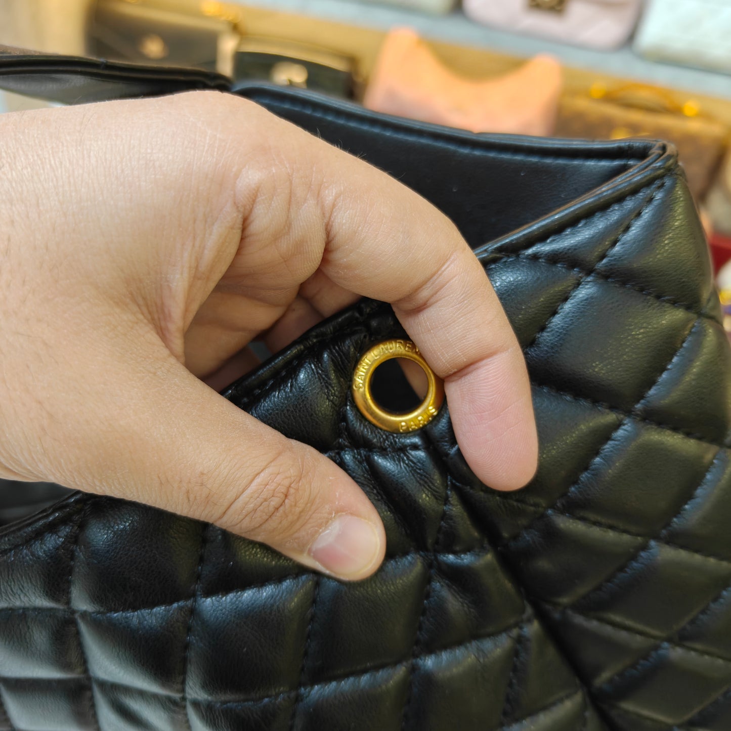 YSL Maxi Shopping Bag (Black) (Without Box)