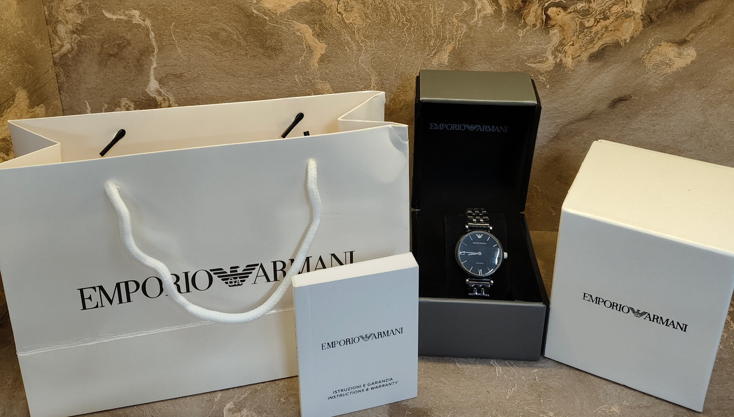 E A Analog Black Dial Women's Watch