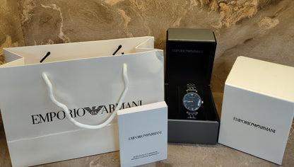 E A Analog Black Dial Women's Watch