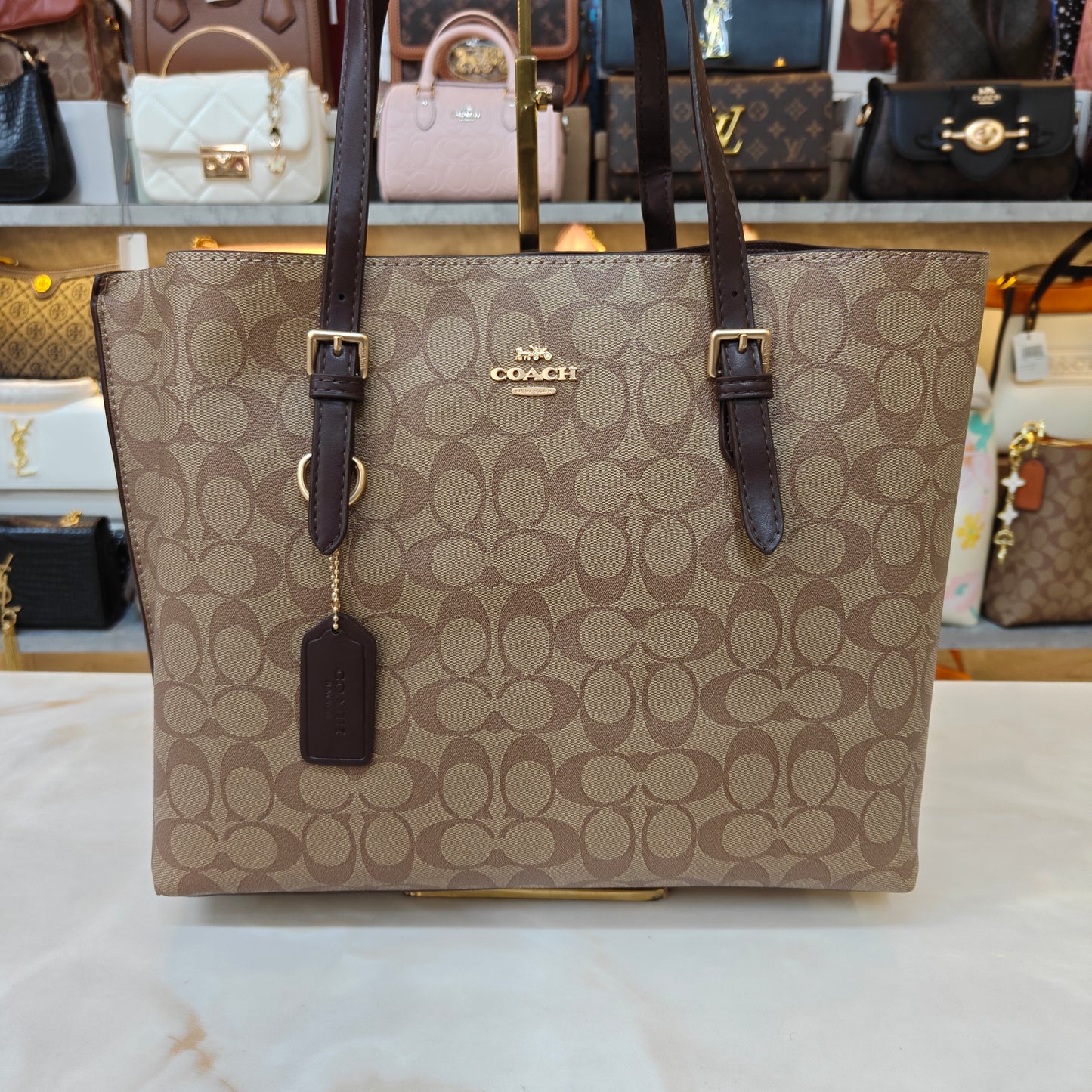 CH Mollie 3 Partition Tote Bag - Coffee Apricot