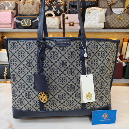 TB Perry T Monogram Triple Compartment - Blue