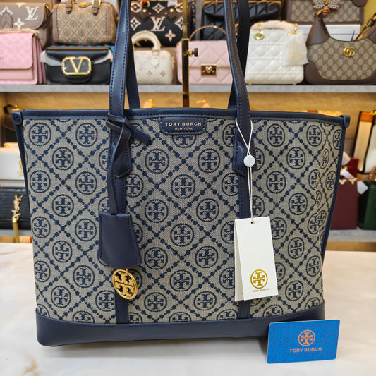 TB Perry T Monogram Triple Compartment - Blue