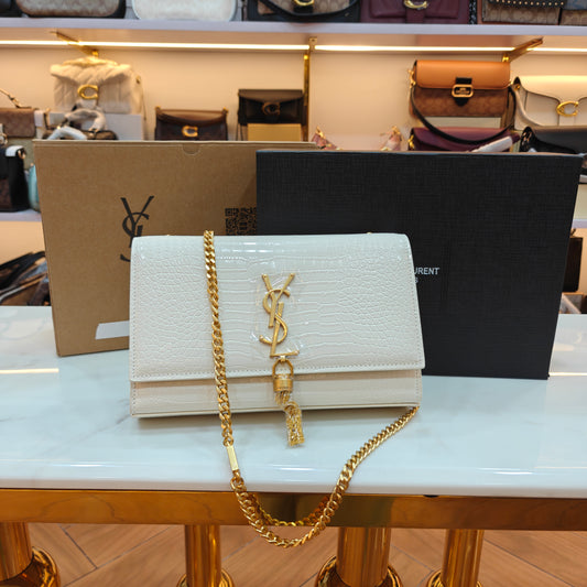YSL Kate Croco - White (Ultra Premium)