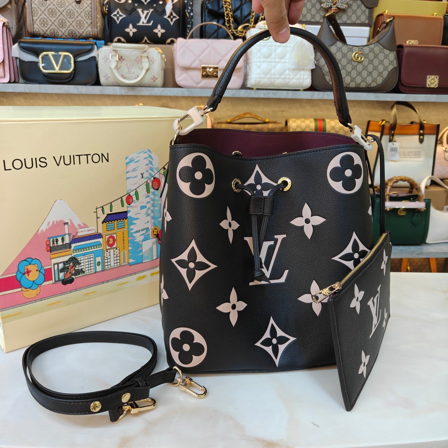 LVN Neo Neo MM - Bucket Bag (Ultra Premium) - Black