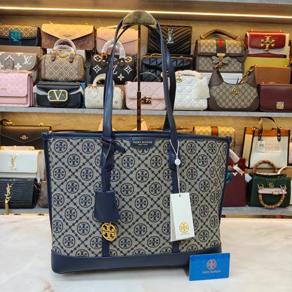 TB Perry T Monogram Triple Compartment - Blue