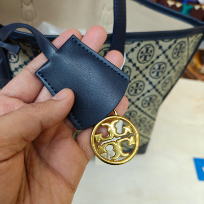 TB Perry T Monogram Triple Compartment - Blue