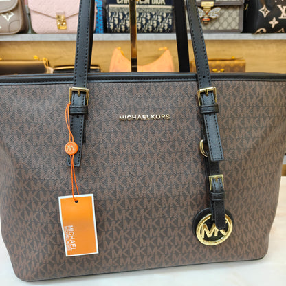 MK86 3 Partition Tote Bag - Coffee Black Colour