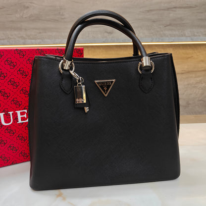 GUESS72 Satchel Bag - Solid Black