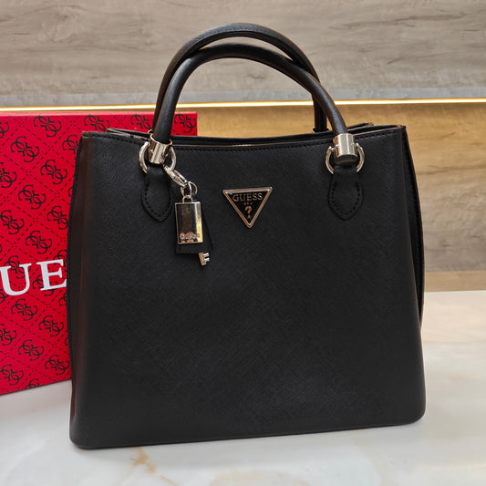 GUESS72 Satchel Bag - Solid Black