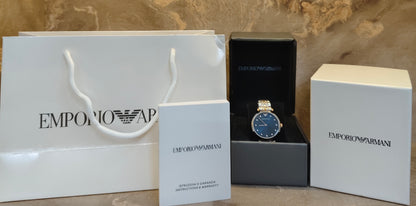 E A Analog Blue Dial Women's Watch