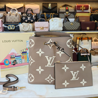 LVN Neo Neo MM Bucket Bag (Ultra Premium) - Beige