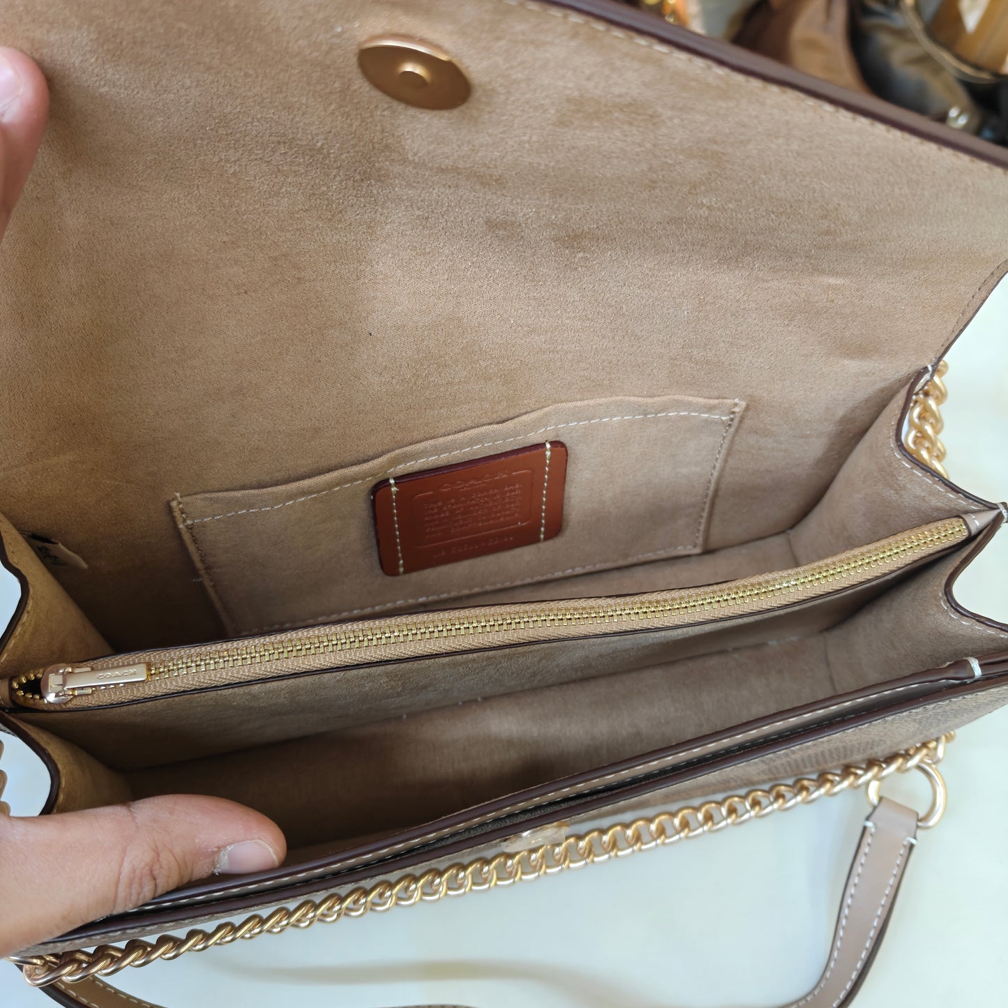 COCH Klare Envelope Sling/Shoulder Bag - Beige Apricot (Ultra Premium)