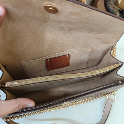 COCH Klare Envelope Sling/Shoulder Bag - Beige Apricot (Ultra Premium)