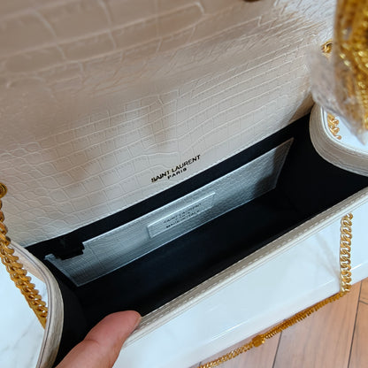 YSL Kate Croco - White (Ultra Premium)