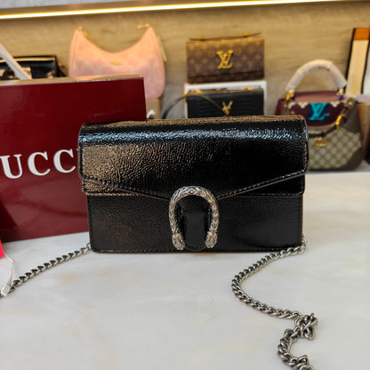 GG90 Diana Crossbody Double Box Packaging - Glossy Black Colour