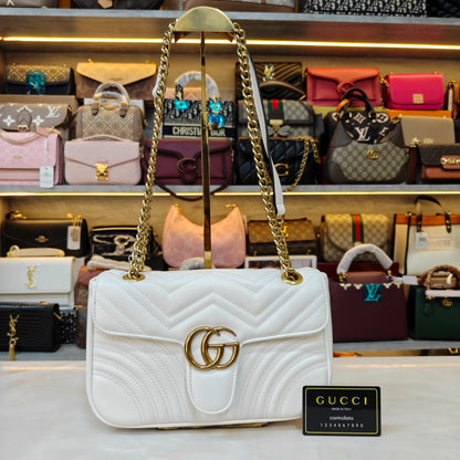GG Marmont Medium Size (White)