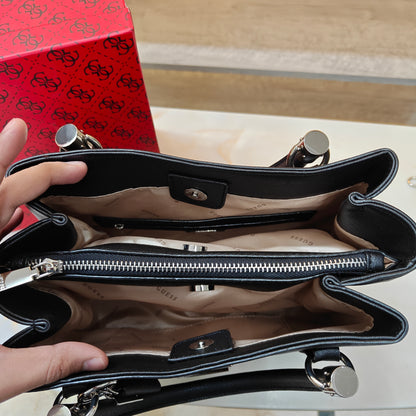 GUESS72 Satchel Bag - Solid Black