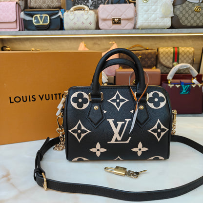 LV Speedy Bandoulière - Black Cream (Ultra Premium)