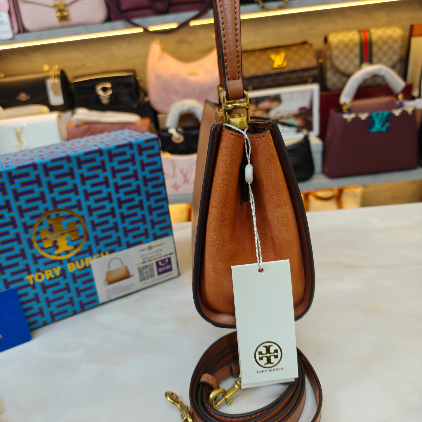 TB Mini Satchel - Tan