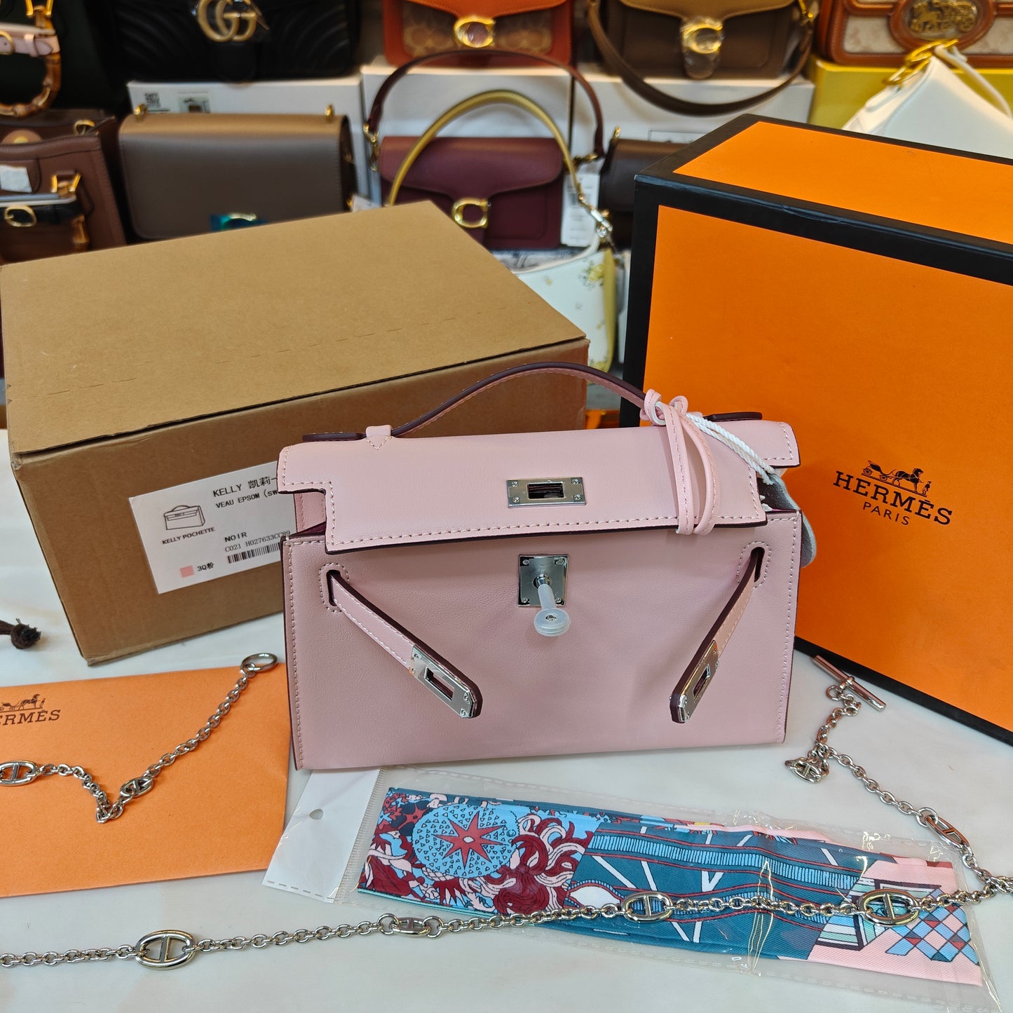 HRMS Mini Kelly- Pink (Ultra Premium Double Box)