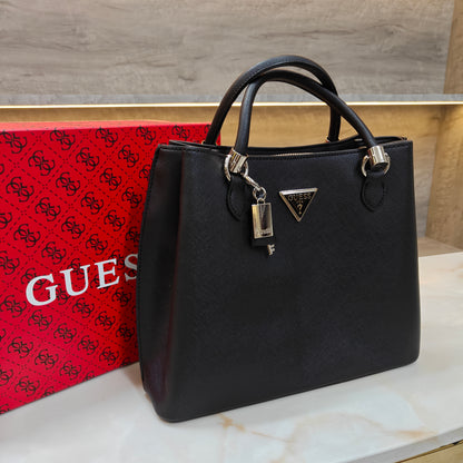 GUESS72 Satchel Bag - Solid Black