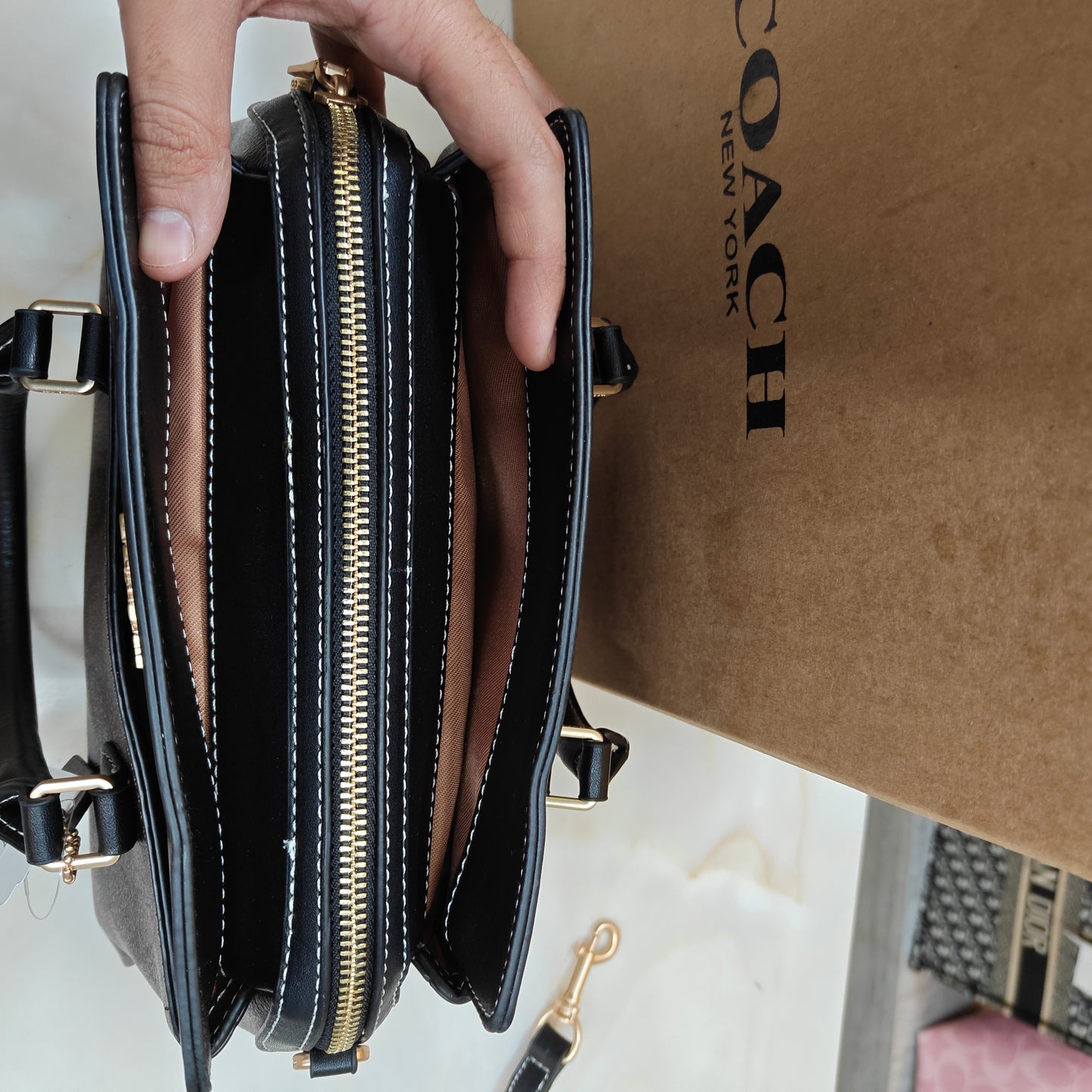 CH Darcie Satchel Bag - Coffee