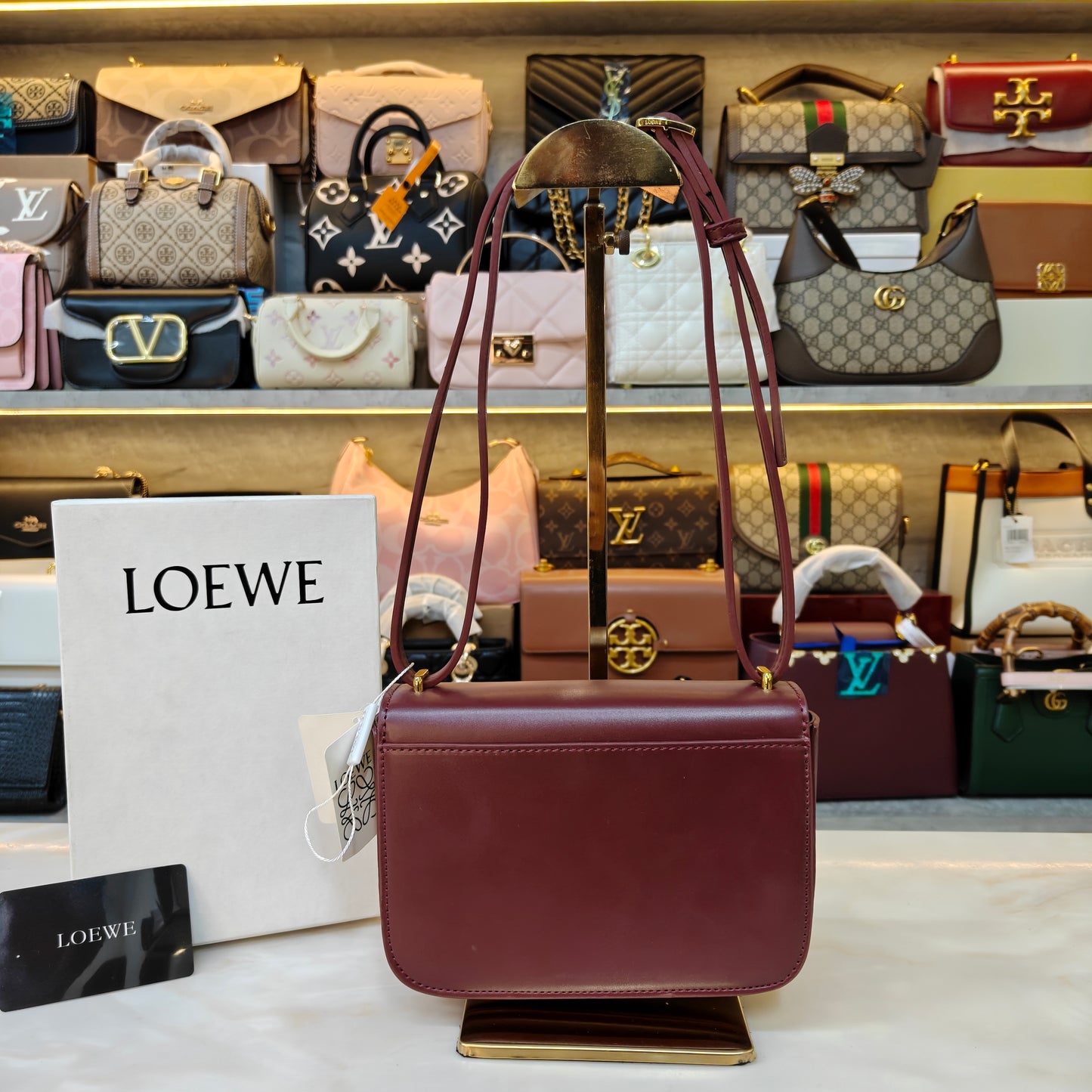 LW Goya Silk Handbag - Wine (Ultra Premium)