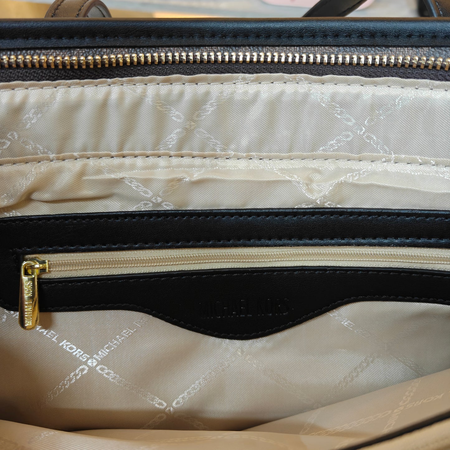 MK86 3 Partition Tote Bag - Coffee Black Colour