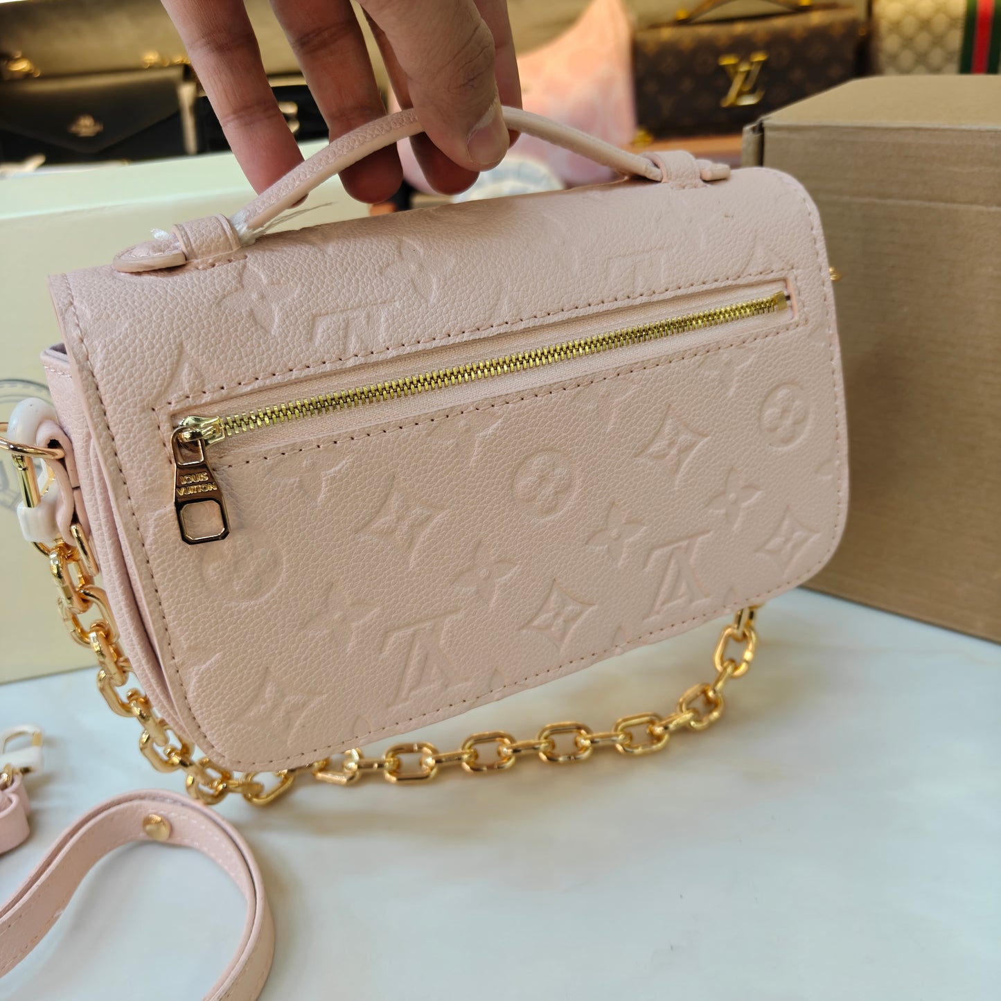 LV559 Shoulder/Sling Bag - Ultra Premium Double Box (Pink)
