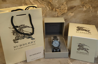 Brbry Men’s Watch Stainless Steel Grey Strap With Grey Dial