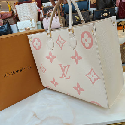 LVB 41cm OTG Large Tote Bag - Cream Pink (Double Box Ultra Premium)