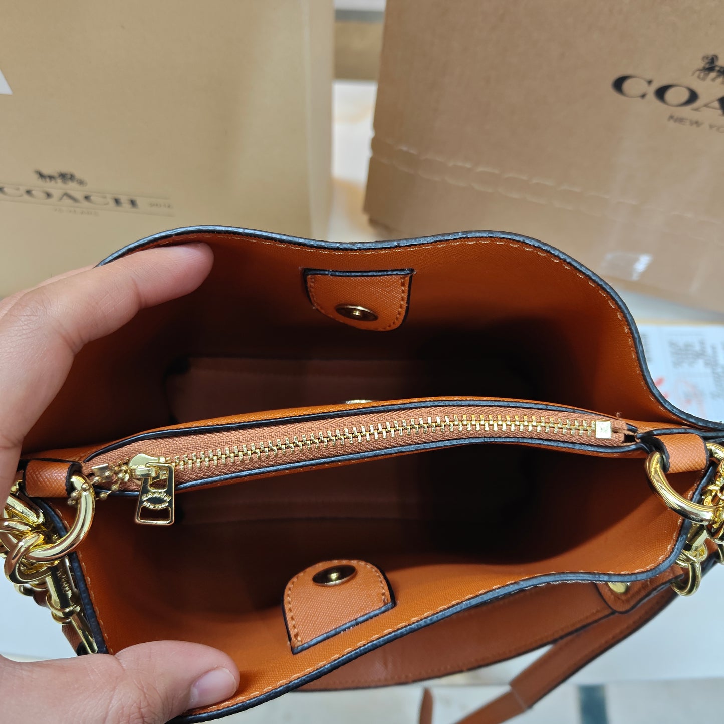 CH Bucket Bag - Apricot Colour