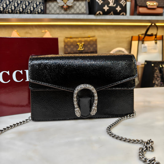 GG90 Diana Crossbody Double Box Packaging - Glossy Black Colour