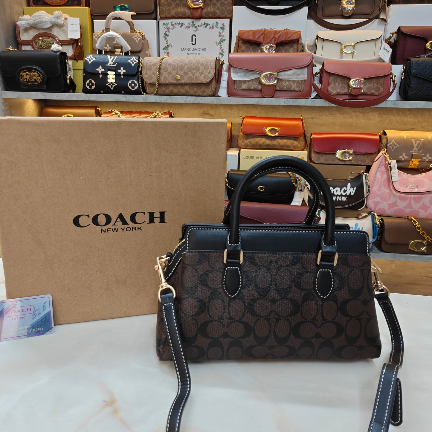 CH Darcie Satchel Bag - Coffee